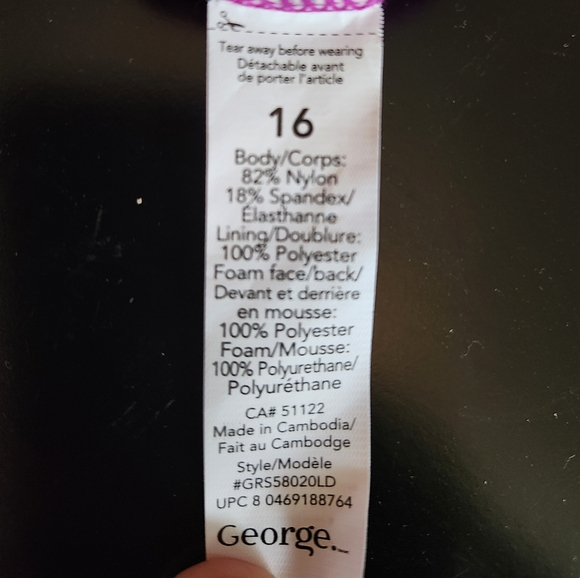 Hot pink 1 piece bathing suit - Picture 4 of 4